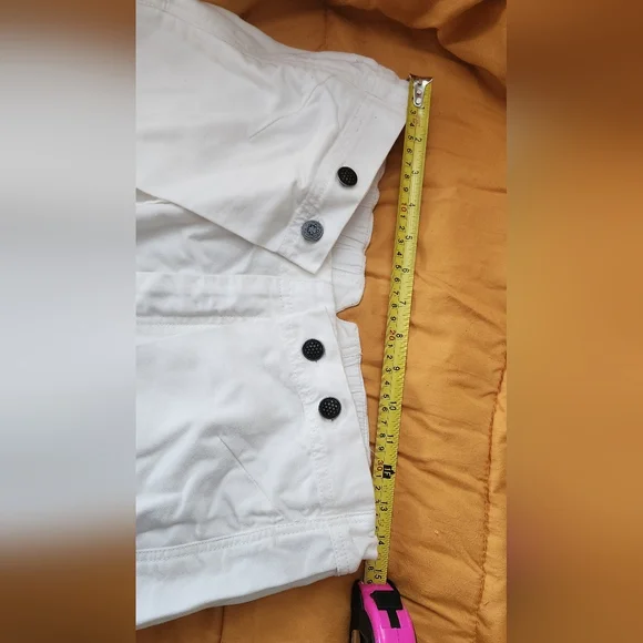 Free People Wide Leg White Button Pants - Picture 5 of 9